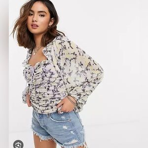 Free People Top Mable floral top